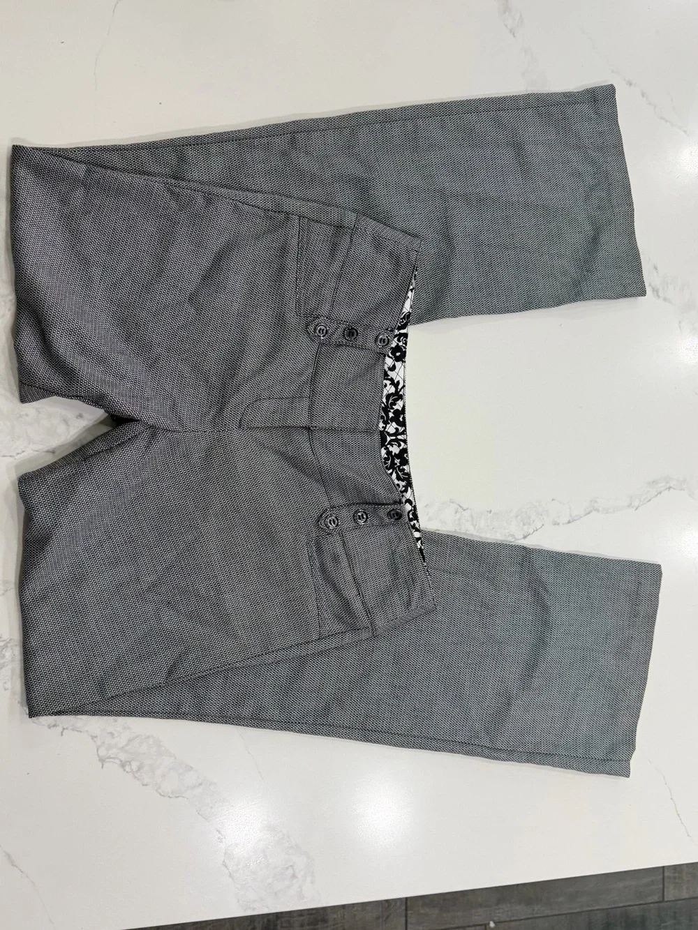 Joe B Men's Gray Dress Pants - Subtle Pattern